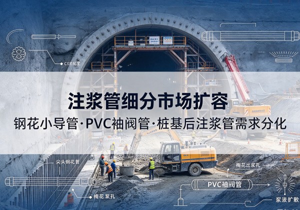 东海注浆管细分市场扩容，隧道钢花小导管、PVC 袖阀管、桩基后注浆管需求分化